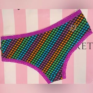 New Vintage Victoria’s Secret cotton hipster lace panties polka dot bling Y2K